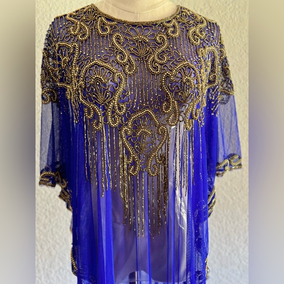 Kimono 👘 Cover Up. Free Size. One Size. Gold Gemstones 💎 - Picture 2 of 6